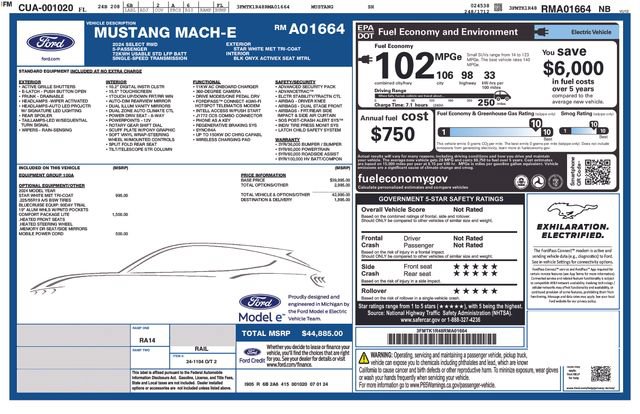 Certified 2024 Ford Mustang Mach-E Select w/ Comfort Package Lite RWD image 2
