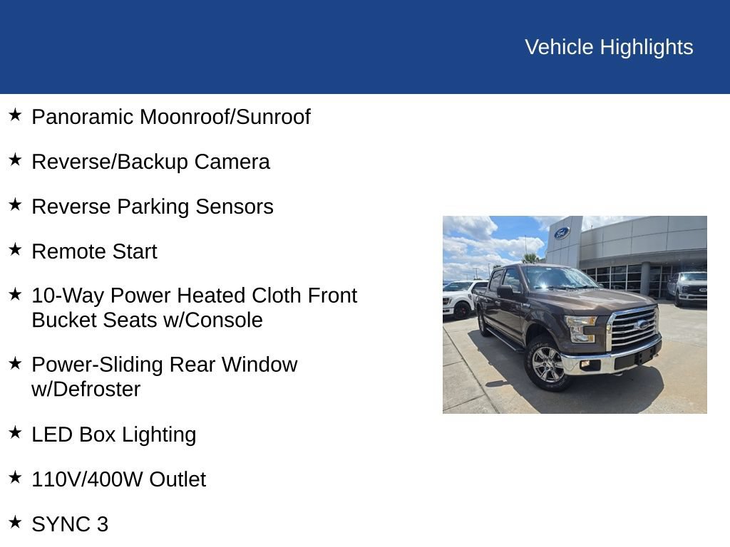 Used 2016 Ford F150 XLT w/ Equipment Group 302A Luxury AWD/4WD image 13