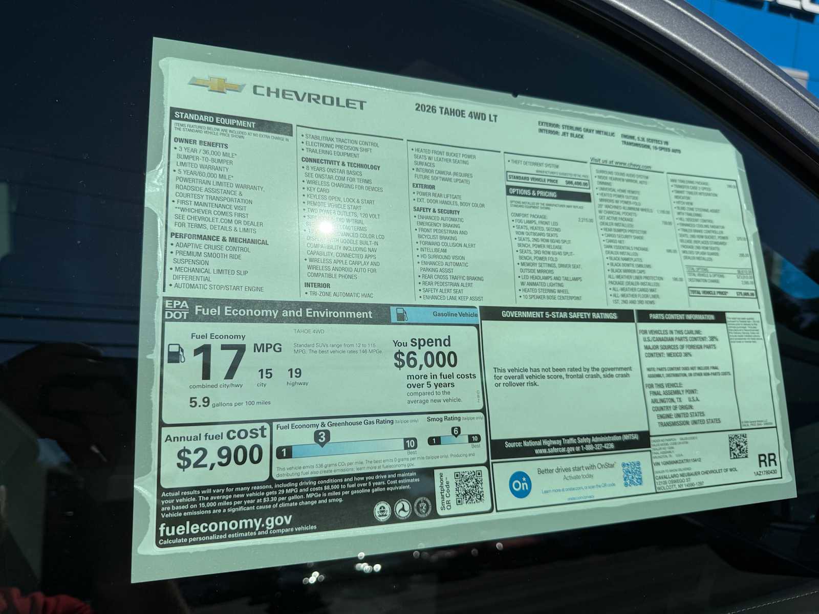 New 2026 Chevrolet Tahoe LT w/ Comfort Package image 37