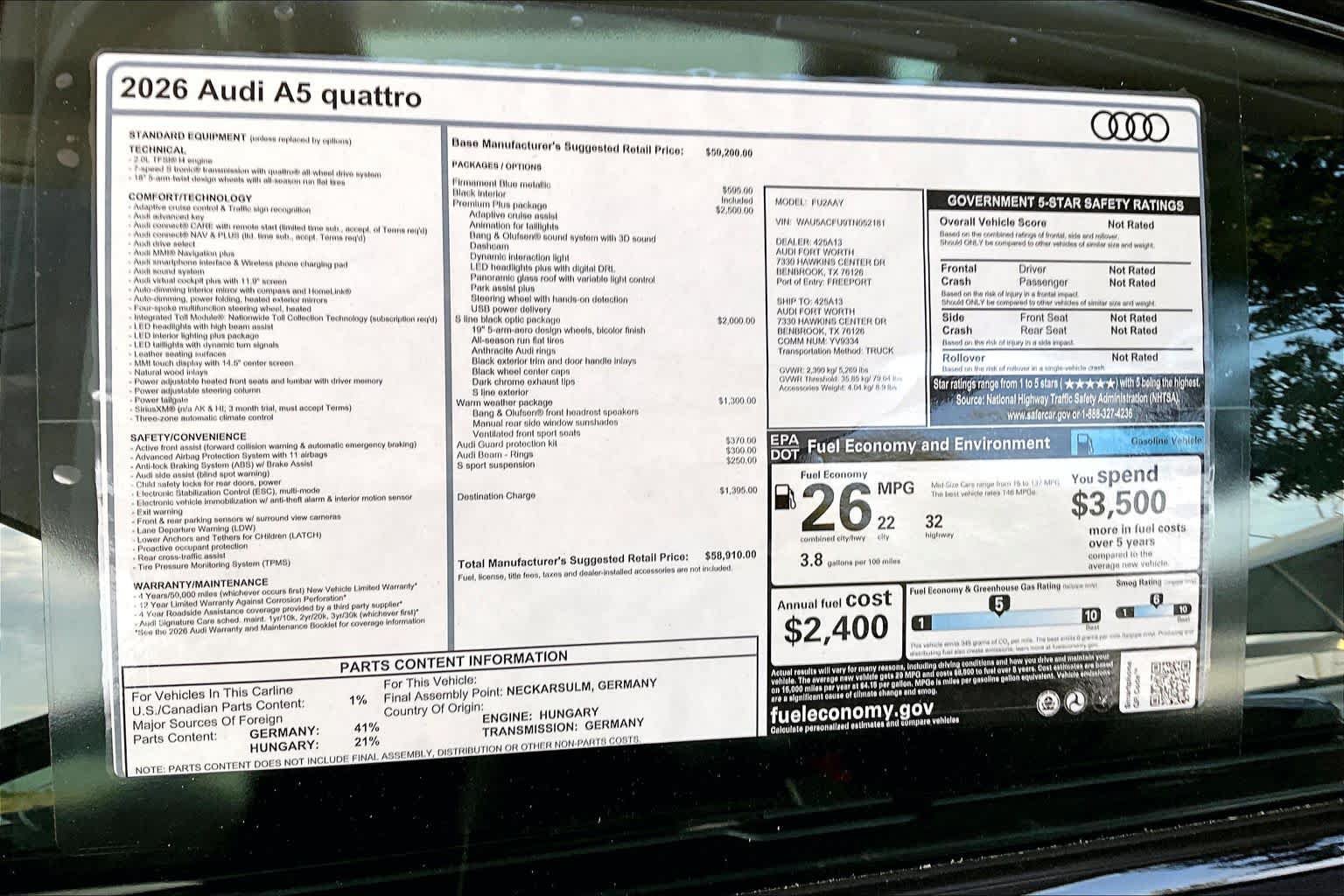New 2026 Audi A5 Premium Plus AWD/4WD image 19