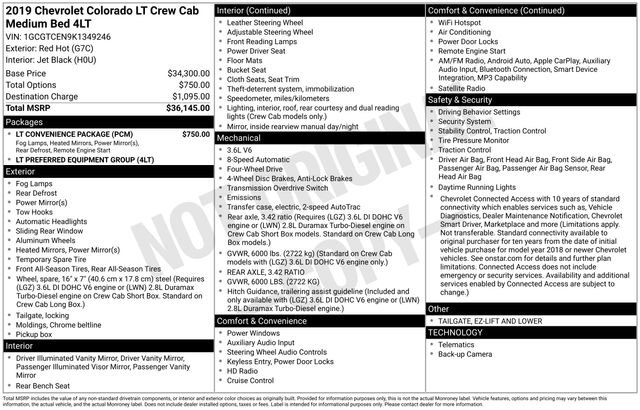 Used 2019 Chevrolet Colorado LT w/ LT Convenience Package image 11