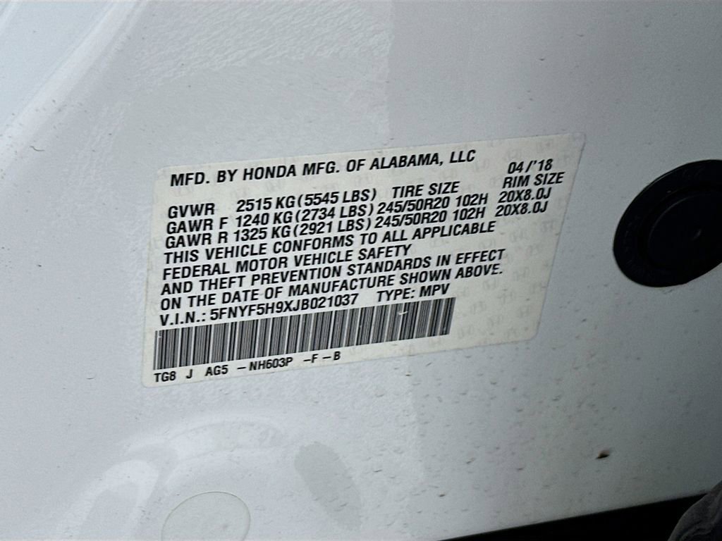 Used 2018 Honda Pilot Touring image 27