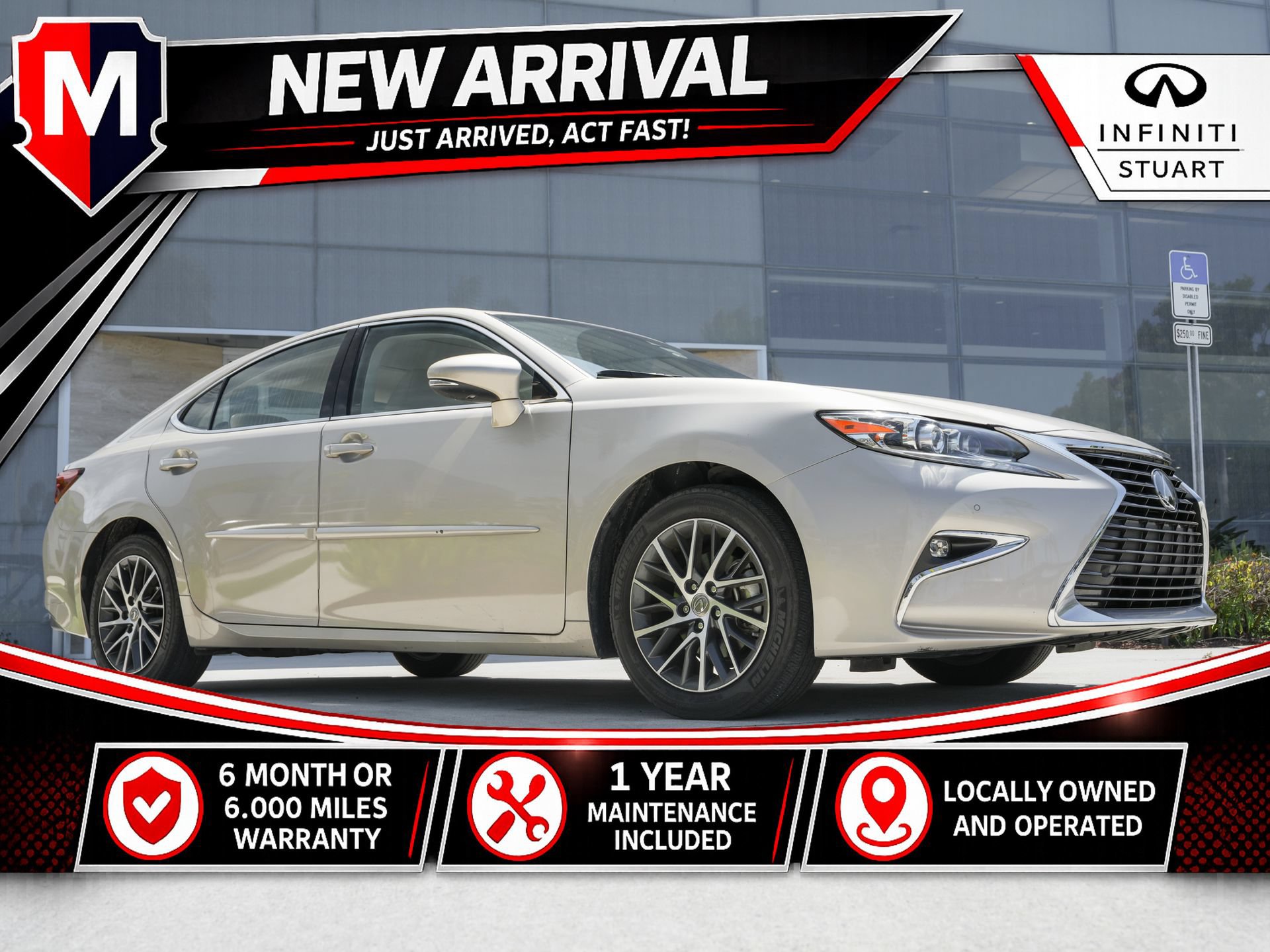 Used 2018 Lexus ES 350 w/ Luxury Package w/Wood Trim FWD image 1