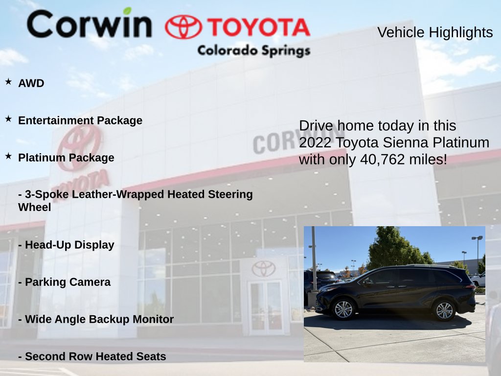 Used 2022 Toyota Sienna Platinum AWD/4WD image 7