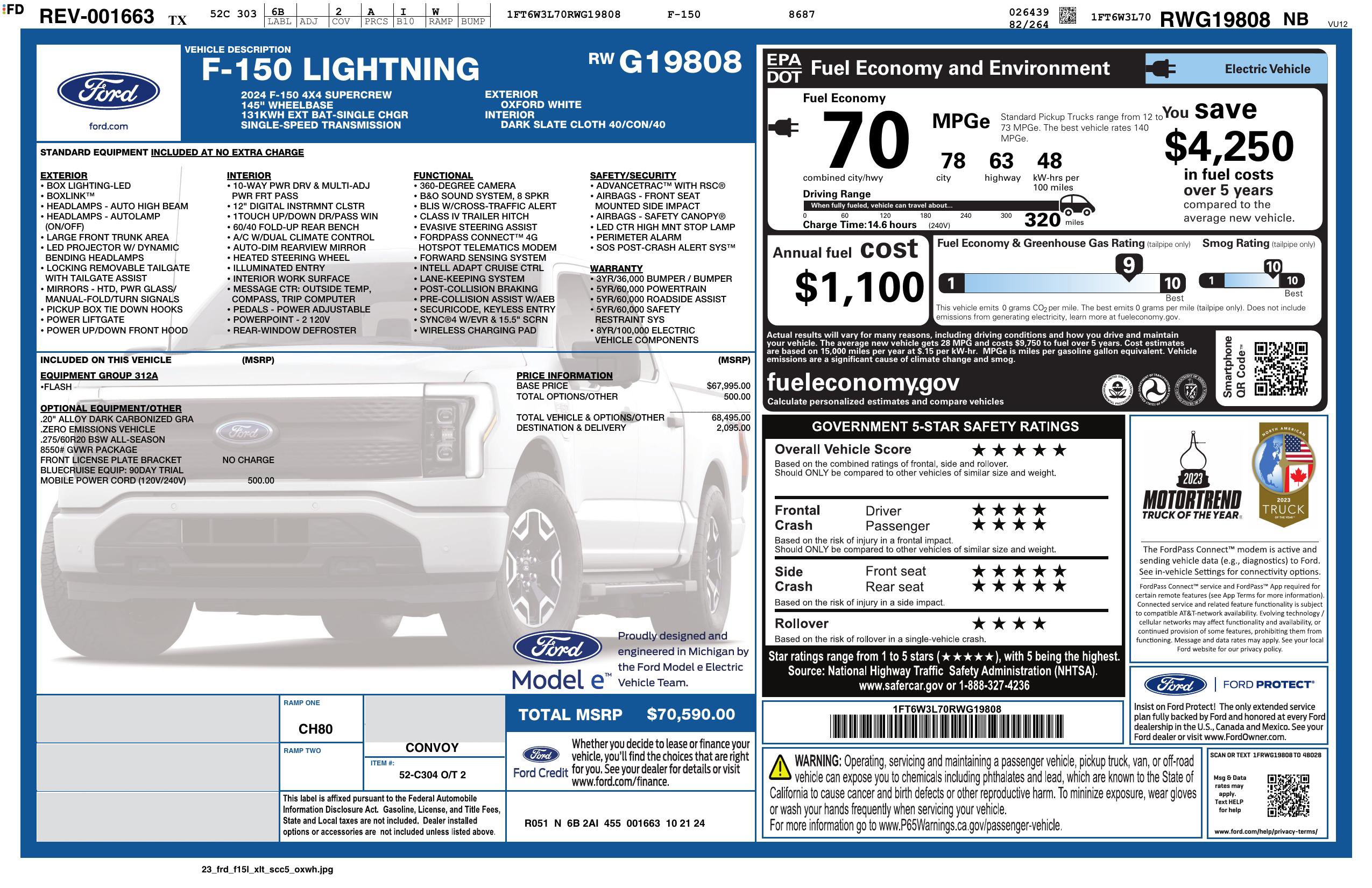 Used 2024 Ford F150 Lightning Flash AWD/4WD image 3