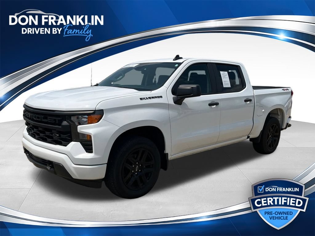Used 2023 Chevrolet Silverado 1500 Custom w/ LPO, Dark Essentials Package AWD/4WD 360° Tour