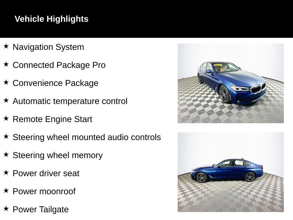 Used 2021 BMW 530i xDrive w/ Convenience Package AWD/4WD video 2