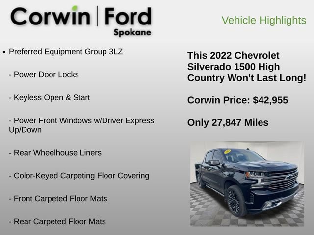 Used 2022 Chevrolet Silverado 1500 High Country image 12