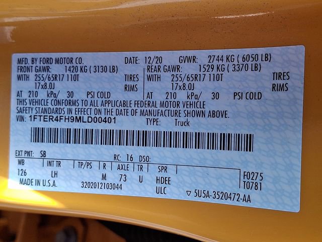Certified 2021 Ford Ranger XLT w/ Equipment Group 302A High image 25