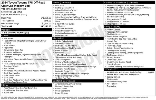 Used 2024 Toyota Tacoma TRD Off-Road image 44