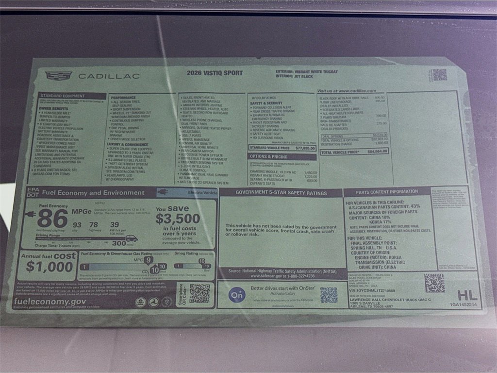 New 2026 Cadillac Vistiq Sport image 20