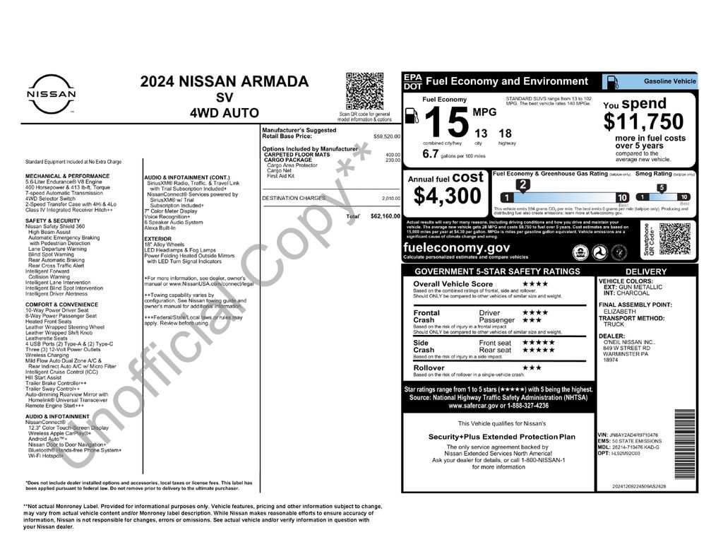 Used 2024 Nissan Armada SV w/ Cargo Package image 34