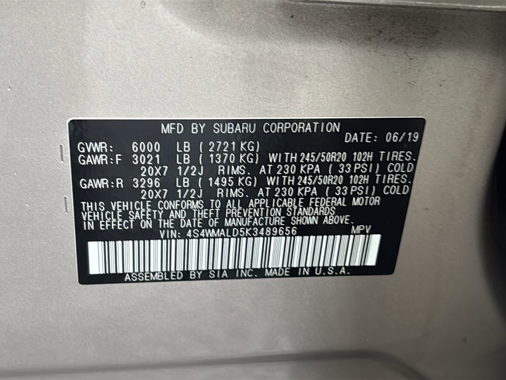 Used 2019 Subaru Ascent Limited w/ Popular Package #2A image 44