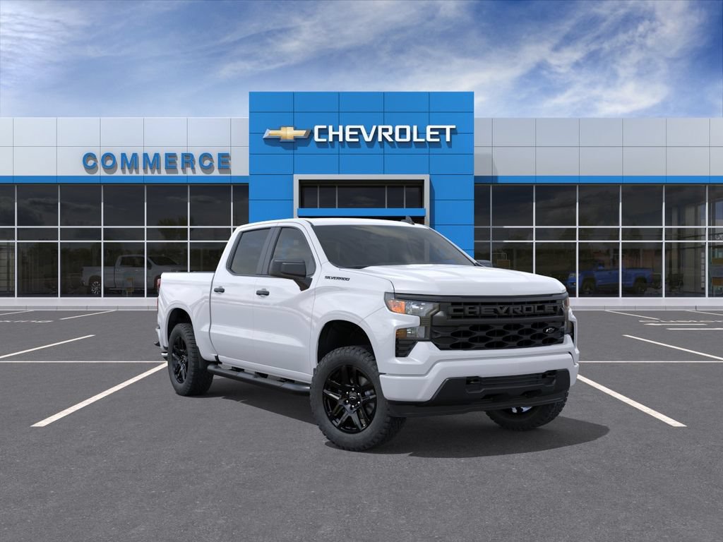 New 2026 Chevrolet Silverado 1500 Custom w/ Turbomax Blackout Package RWD image 1