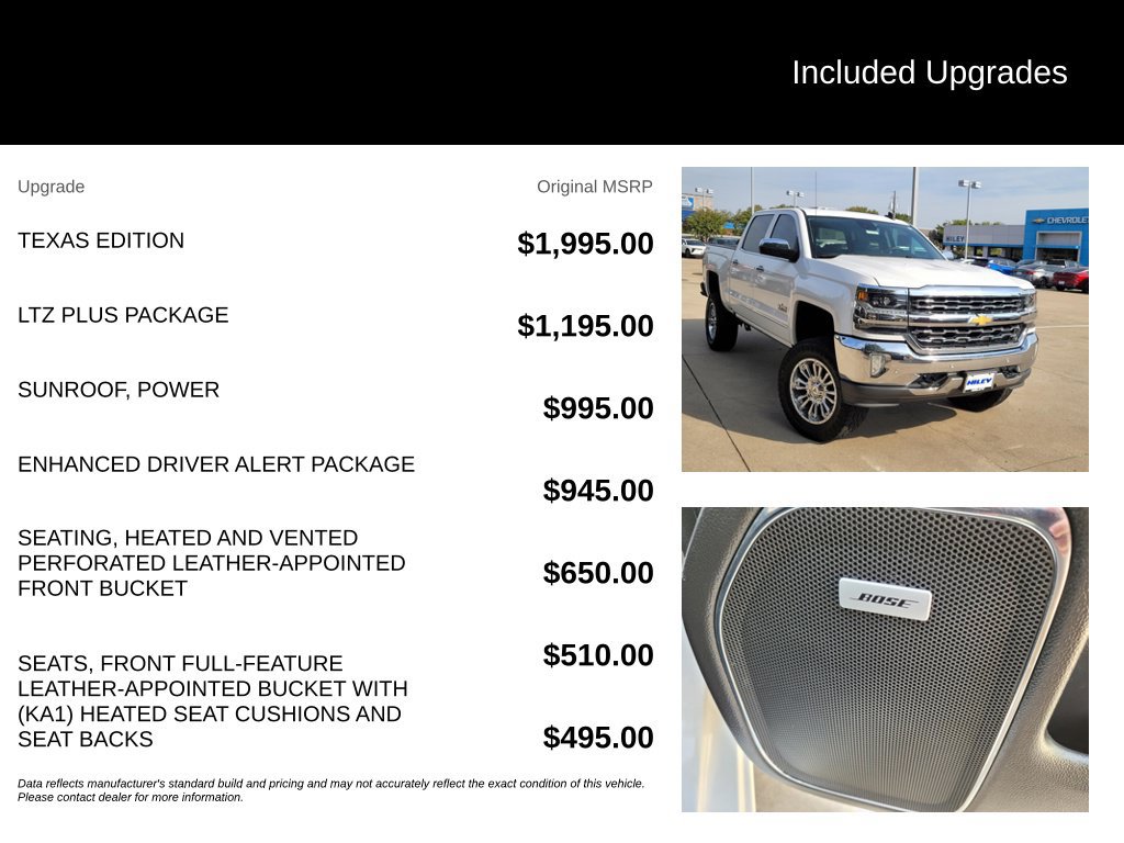 Used 2018 Chevrolet Silverado 1500 LTZ w/ Texas Edition AWD/4WD image 5