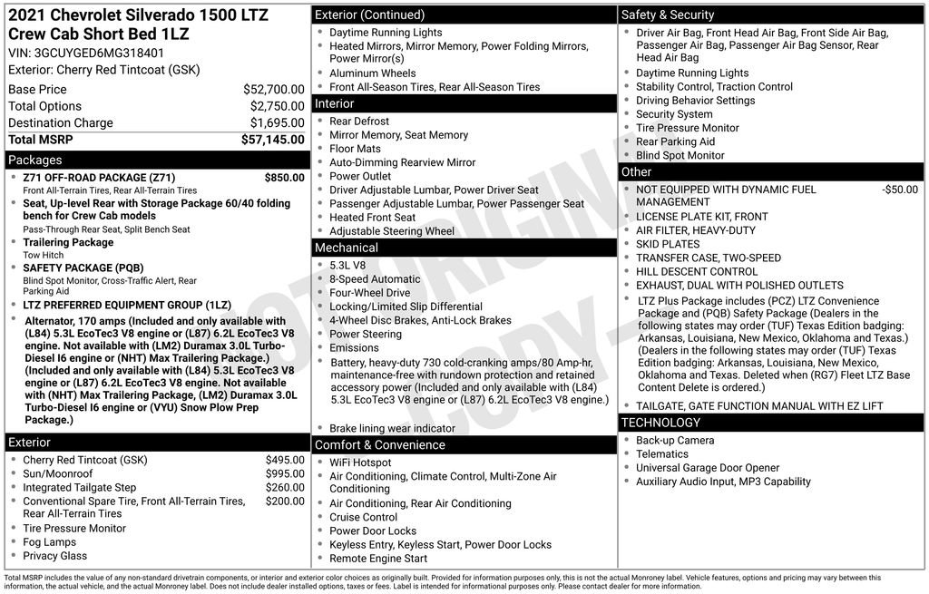 Used 2021 Chevrolet Silverado 1500 LTZ w/ Z71 Off-Road Package image 4