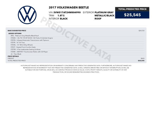 Used 2017 Volkswagen Beetle 1.8T S FWD image 3