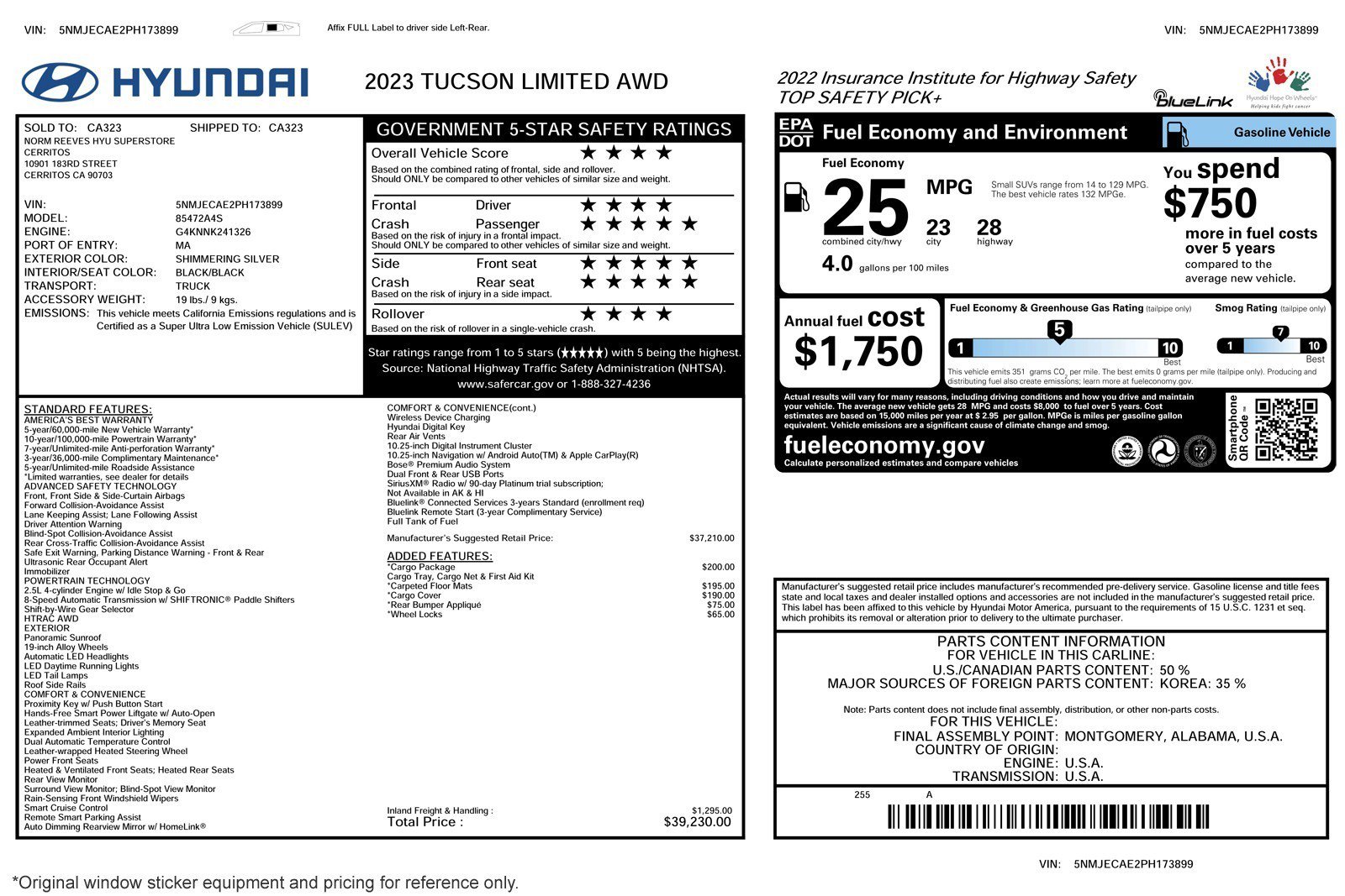 Used 2023 Hyundai Tucson Limited w/ Cargo Package image 3