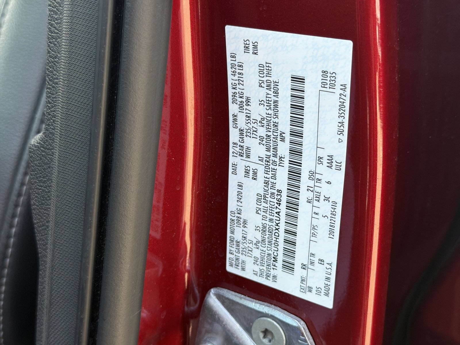 Used 2019 Ford Escape SEL FWD image 41