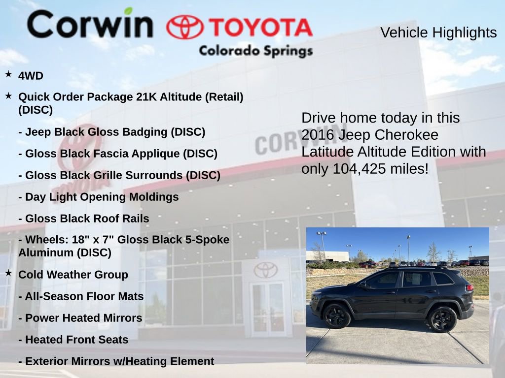 Used 2016 Jeep Cherokee Latitude w/ Cold Weather Group AWD/4WD image 7