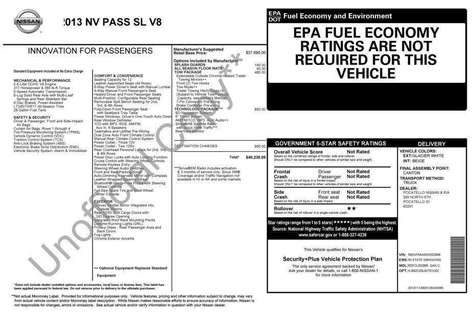Used 2013 Nissan NV 3500 SL w/ Technology Pkg image 27