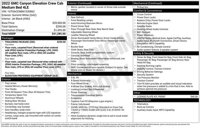 Used 2022 GMC Canyon Elevation w/ Trailering Package image 35