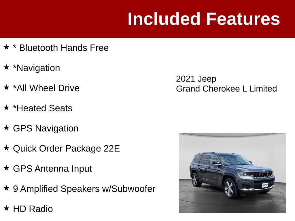 Used 2021 Jeep Grand Cherokee L Limited AWD/4WD image 3