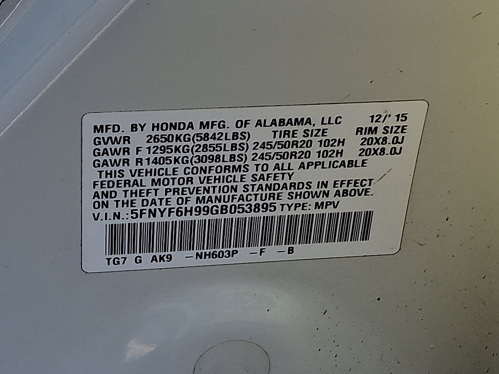 Used 2016 Honda Pilot Touring image 30