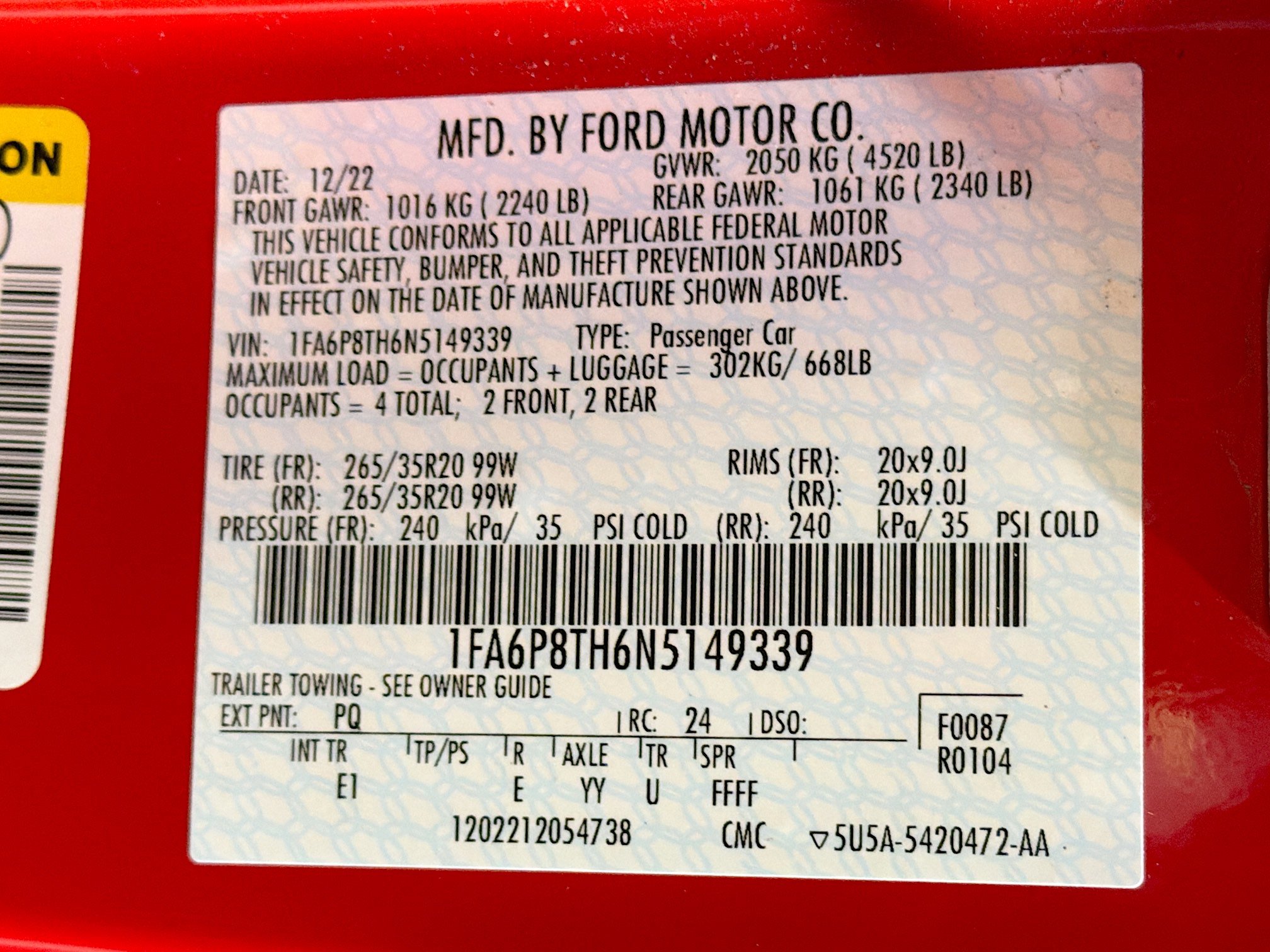 Used 2022 Ford Mustang Premium w/ Security Package image 38