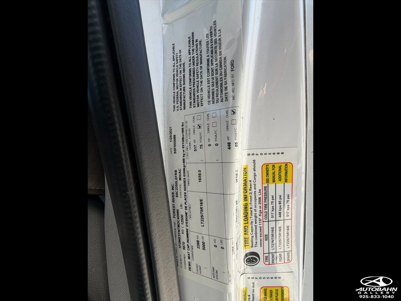 Used 2021 Ford E-350 and Econoline 350 Super Duty w/ Motorhome Prep Package RWD image 29