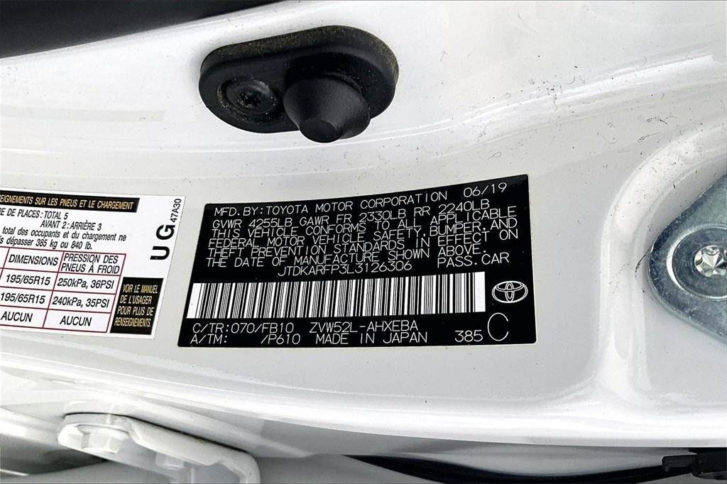 Certified 2020 Toyota Prius Prime LE image 19