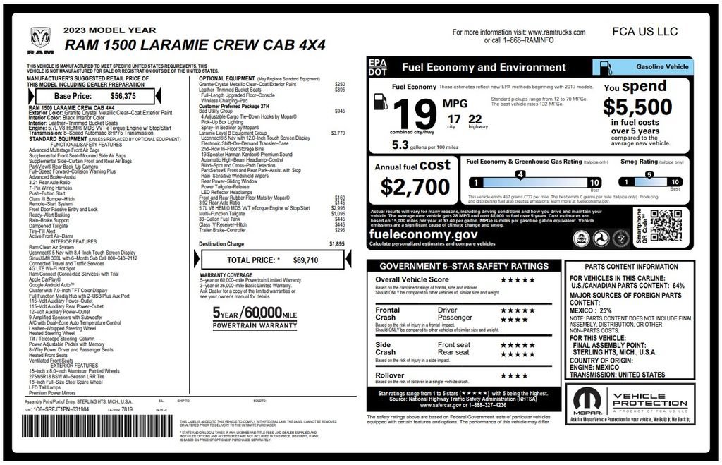 Certified 2023 RAM 1500 Laramie AWD/4WD image 5