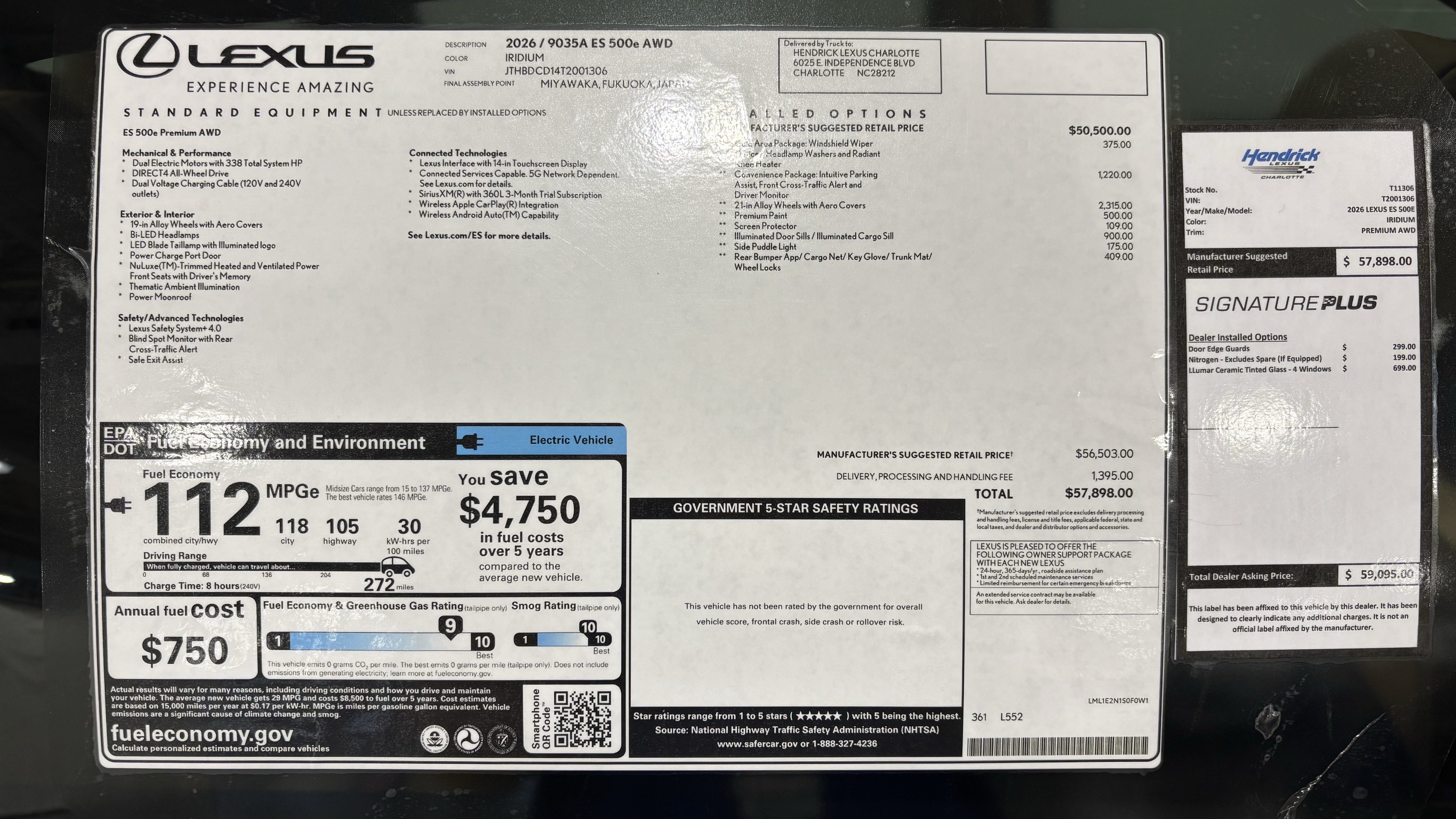 New 2026 Lexus ES 500e AWD/4WD image 44