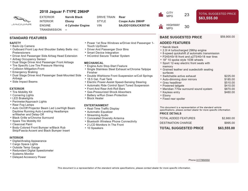 Used 2018 Jaguar F-TYPE Coupe image 11