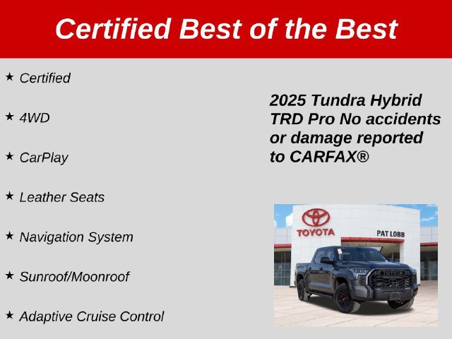 Certified 2025 Toyota Tundra TRD Pro AWD/4WD image 38