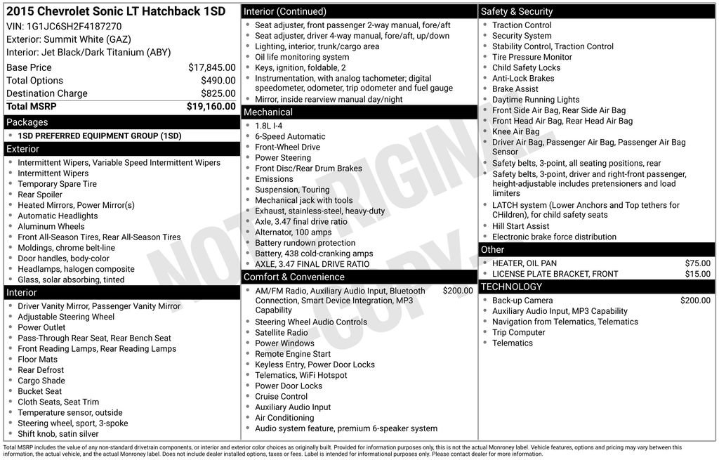 Used 2015 Chevrolet Sonic LT image 28
