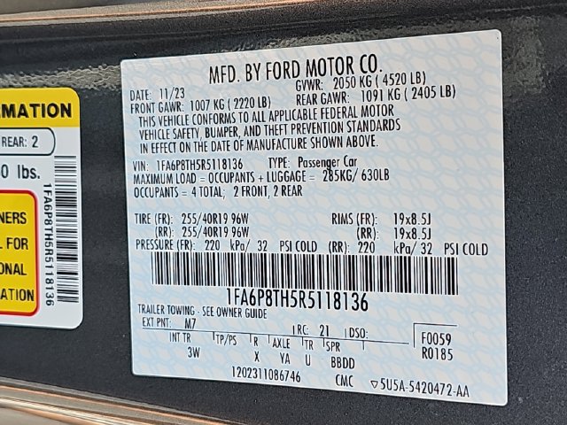Certified 2024 Ford Mustang Premium RWD image 37