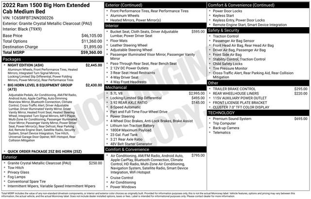 Used 2022 RAM 1500 Big Horn w/ Night Edition image 9