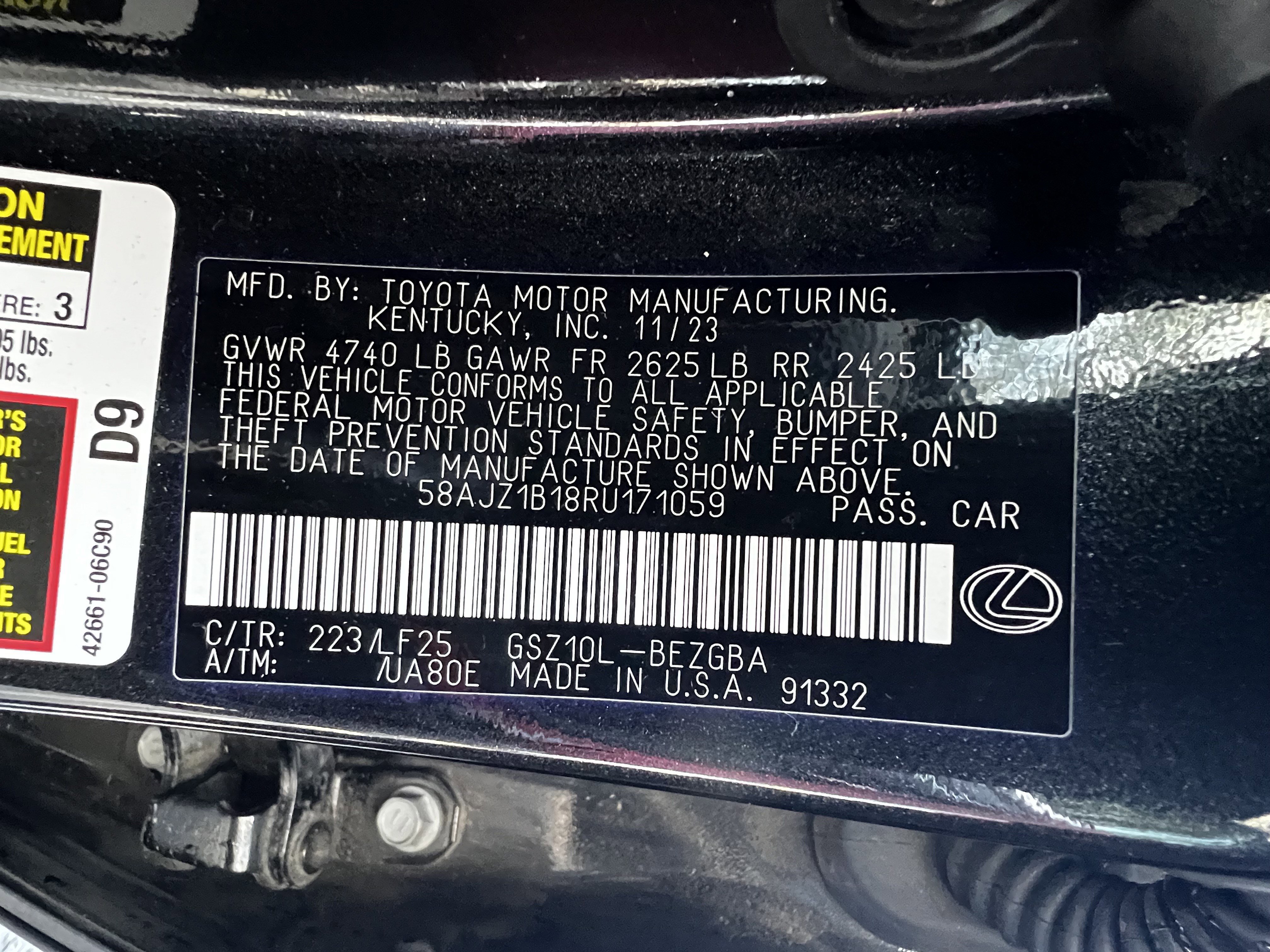 Used 2024 Lexus ES 350 F Sport image 51