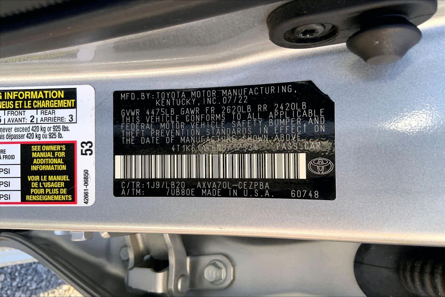 Used 2022 Toyota Camry XSE FWD image 31