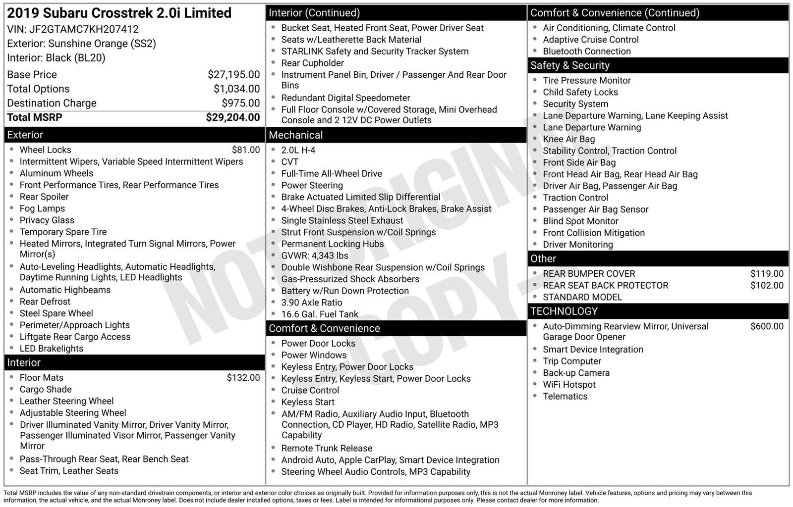 Used 2019 Subaru Crosstrek 2.0i Limited image 3