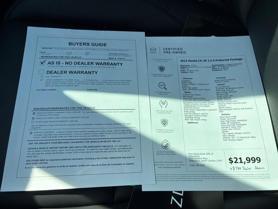 Certified 2023 MAZDA CX-30 AWD 2.5 S w/ Preferred Package image 37