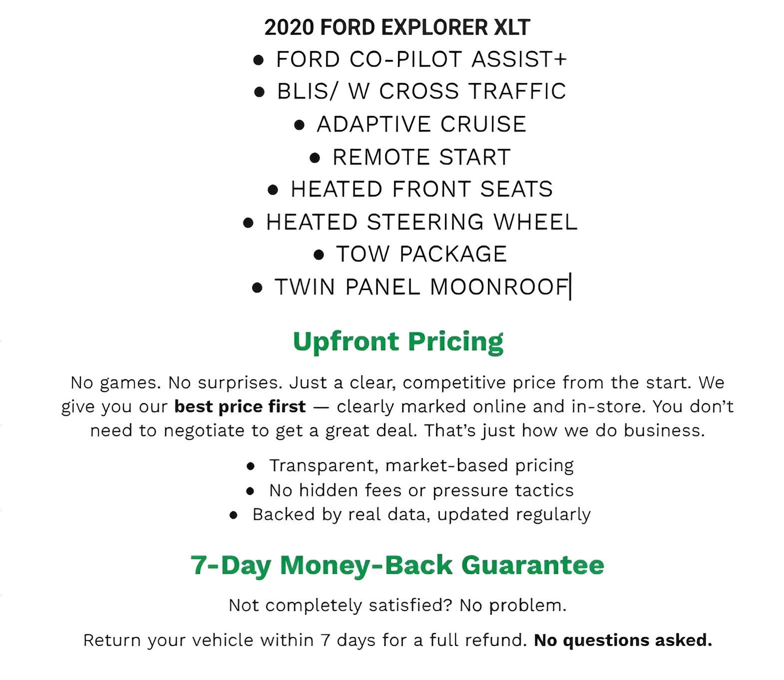 Certified 2020 Ford Explorer XLT w/ Equipment Group 202A image 2