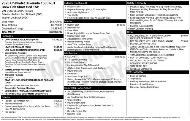 Used 2023 Chevrolet Silverado 1500 RST w/ Convenience Package II AWD/4WD image 5