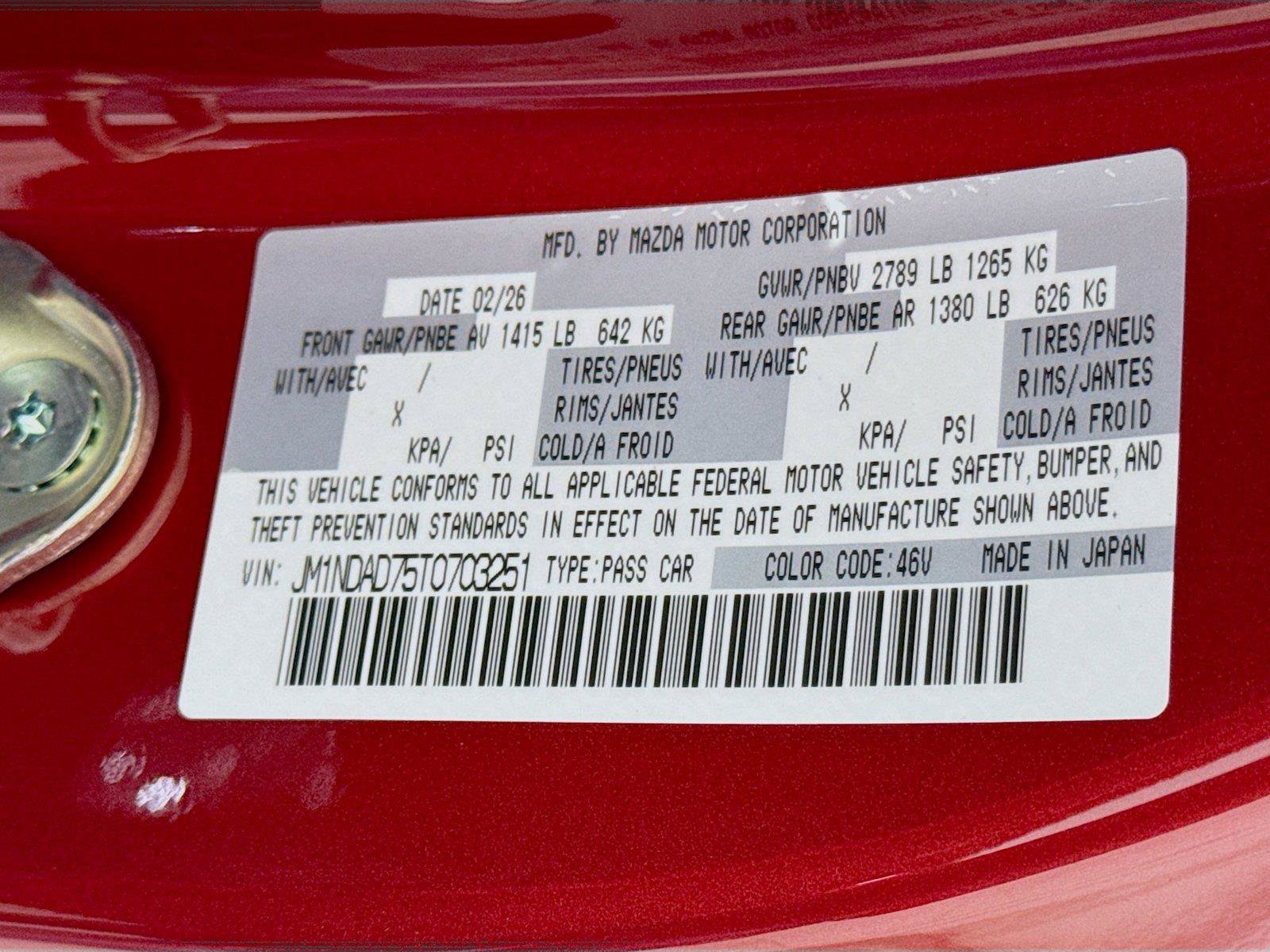 New 2026 MAZDA MX-5 Miata Grand Touring RWD image 18