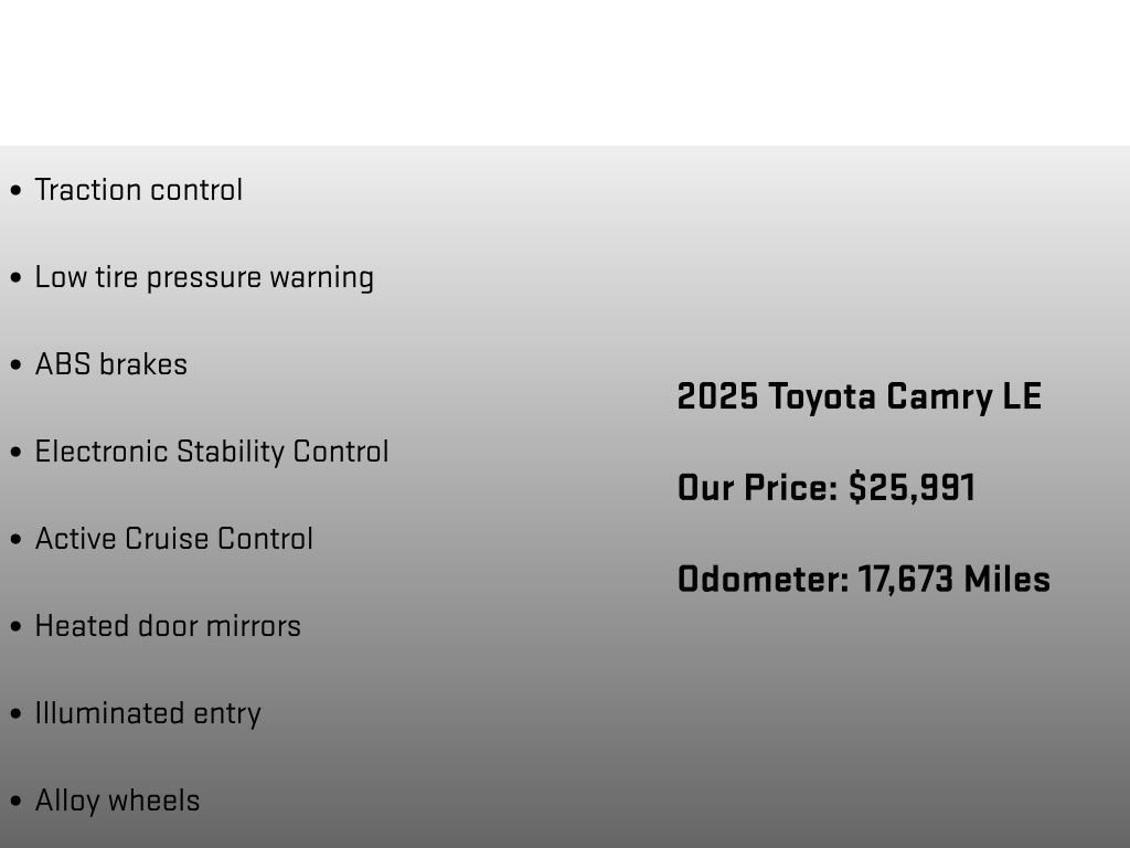 Used 2025 Toyota Camry LE image 12