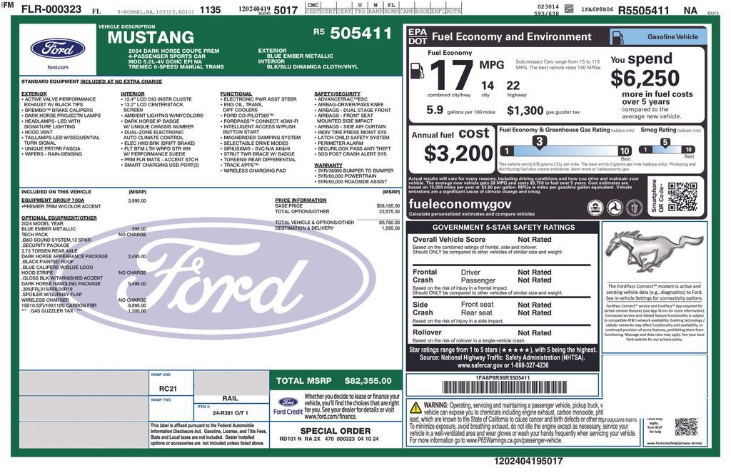 Used 2024 Ford Mustang Dark Horse w/ Dark Horse Handlin Package image 5