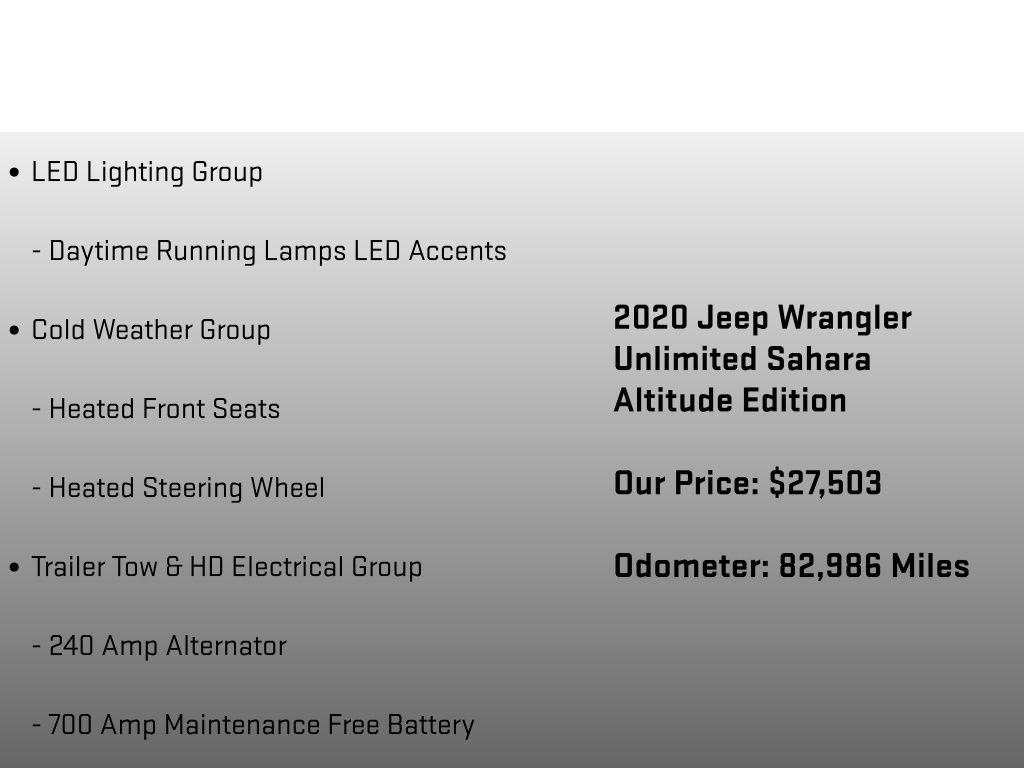 Used 2020 Jeep Wrangler Unlimited Sahara image 18