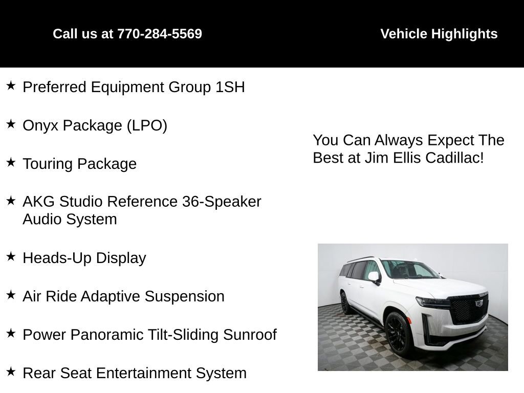 Used 2023 Cadillac Escalade ESV Sport Platinum w/ LPO, ONYX Package image 5