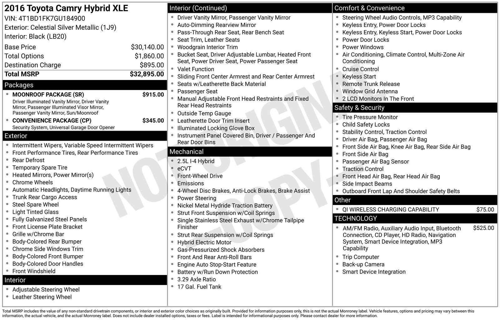 Used 2016 Toyota Camry XLE w/ Moonroof Package FWD image 40